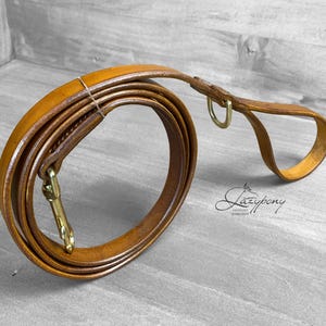 Leren hondenriem Lazypony, gepersonaliseerde hondenriem