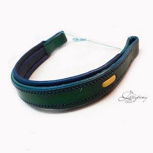 Handcrafted browband Ranger Lazypony, leather decorated leather browband, horse browband