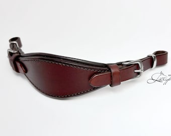 Anatomic hackamore noseband Lazypony, leather hackamore, bitless bridle, personalized horse bitless hackamore