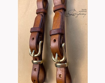 Leather Bit Straps Lazypony, Handmade Bridle Straps