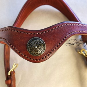 Baroque browband Lazypony, handmade leather browband, medieval browband, baroque horse tack, custom browband, personalized horse browband