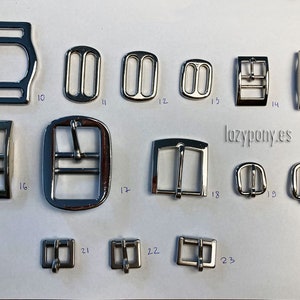 Saddlery hardware: Halter Square buckle, Metal Tri glide, Spring snap, Side Release Buckle, Tri-Glide, Bridle buckle, D ring, Collar Buckle