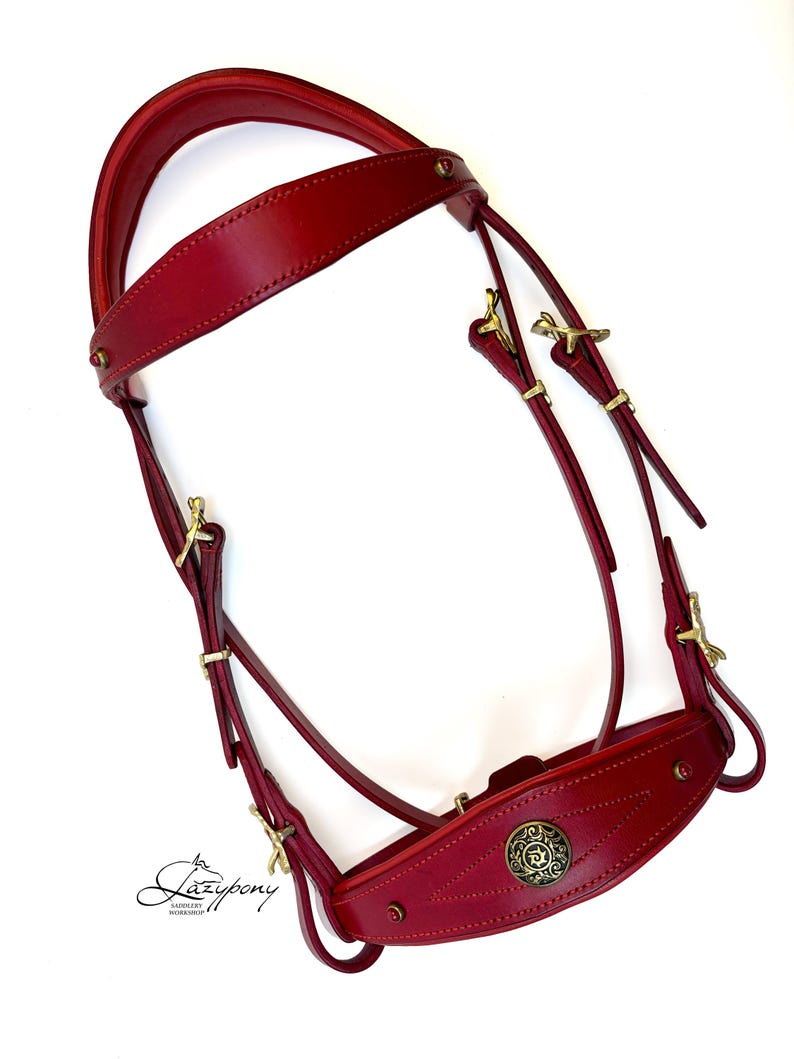 Leather Iberian bridle handmade in Spain by Lazypony