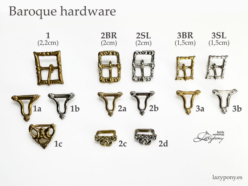 Baroque hardware for custom horse bridles