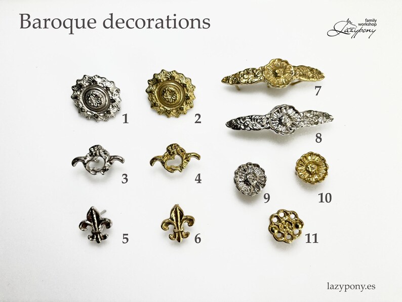 Baroque conchos for handmade horse bridle