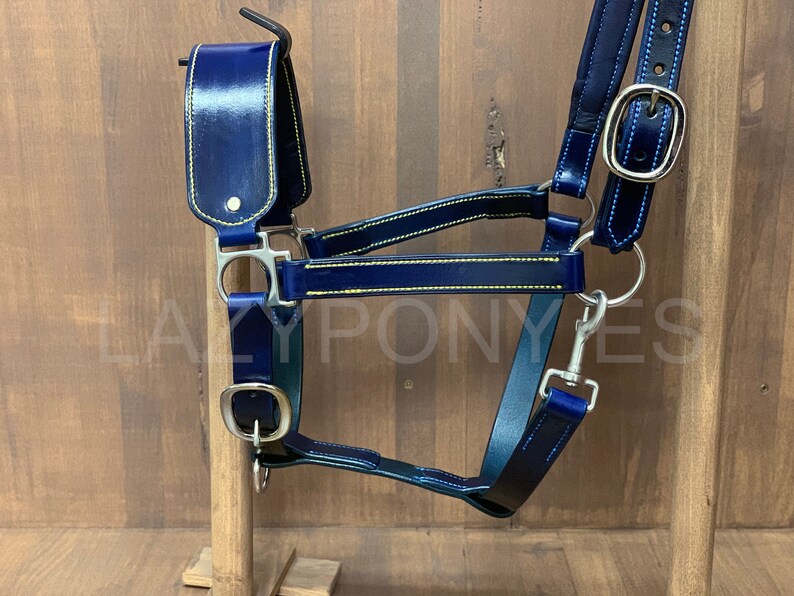 Leather Horse Halter Lazypony Handmade Leather Halter Etsy