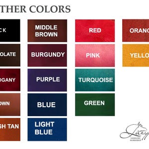 Leather colour list for Handmade horse halter