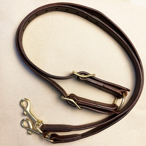 Dog leather lead coupler Lazypony, handmade leather dog leash for two dogs, custom genuine leather dog lead, personalized dog double leash