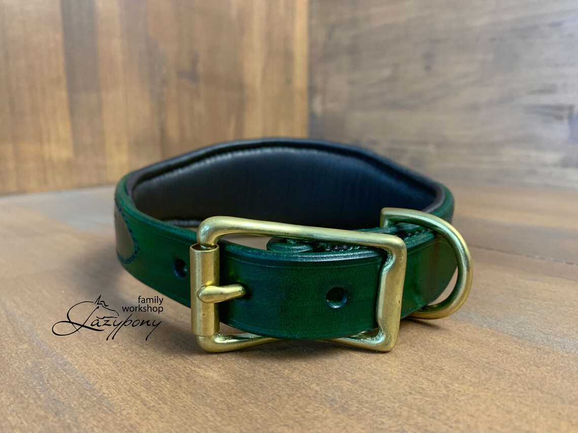 Spiked Studded Leather Dog Collar Wolf Lazypony Collar With Etsy