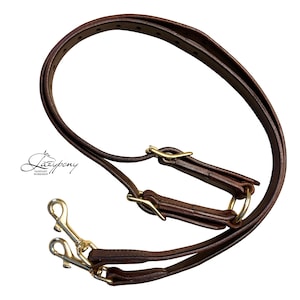 Lazypony Hundeleinen-Kupplung aus Leder, Doppelhundeleine für zwei Hunde