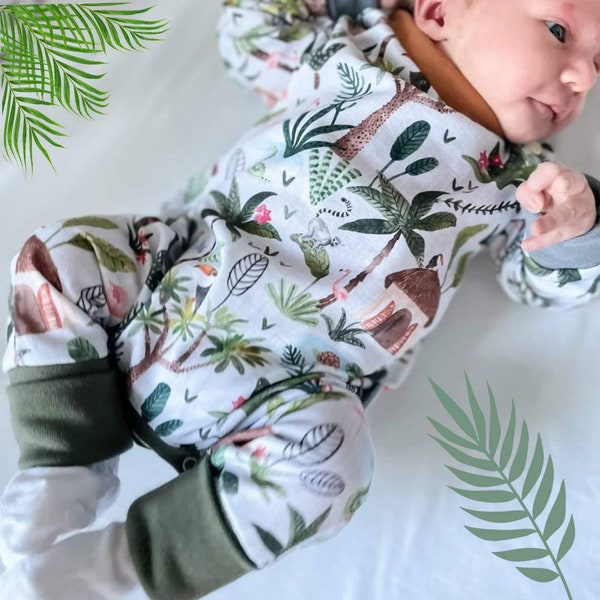 Strampler Baby Dschungel // Neugeborenen Outfit