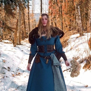 FRIGG Viking inspired fantasy dress, made to order