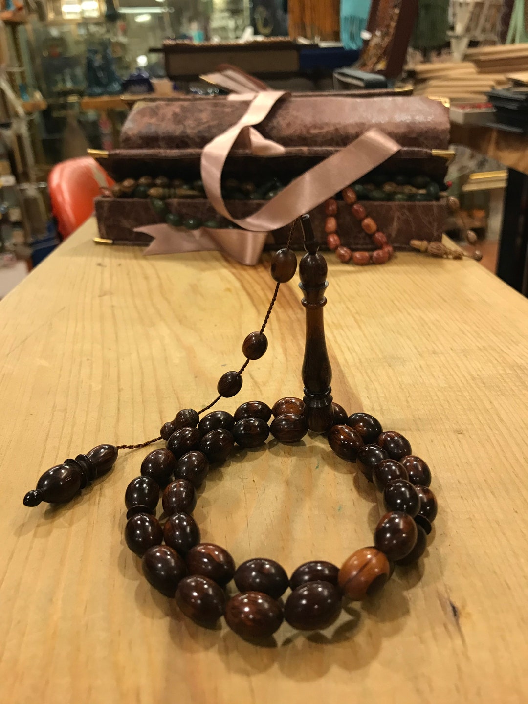 Ağaç, Elde Yapım, Made of Snake Tree, Special Rosary in Tulip Form