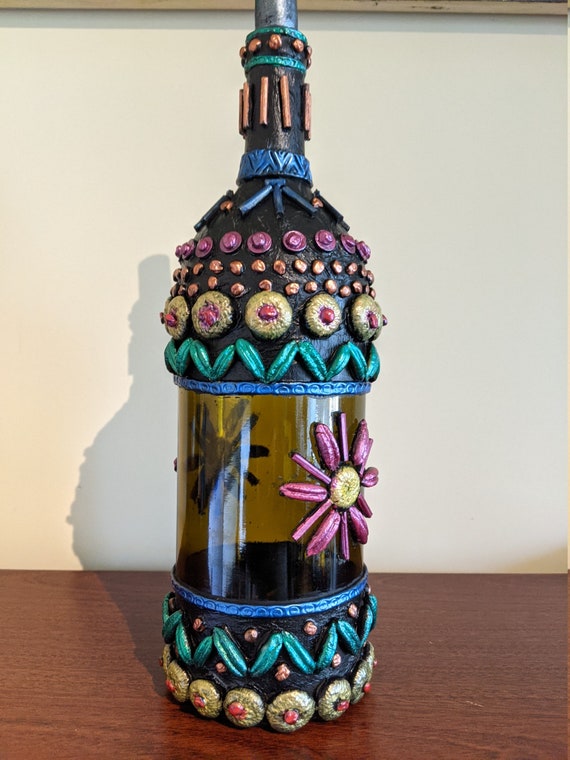 Etsy Wine Bottle Art