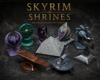 SHRINES of the nine DIVINES collection, Colección santuarios, skyrim, figura de Skyrim, Decoración de Skyrim, Accesorio de Skyrim, Regalo, 9