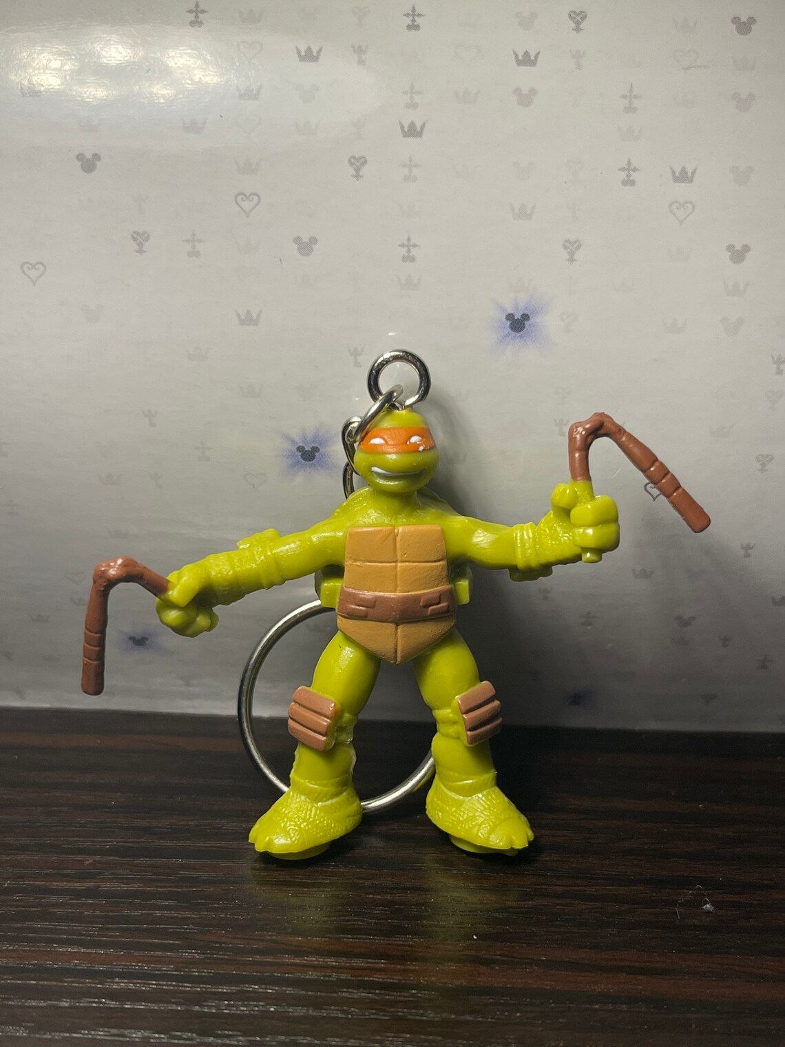 michelangelo lego keychain