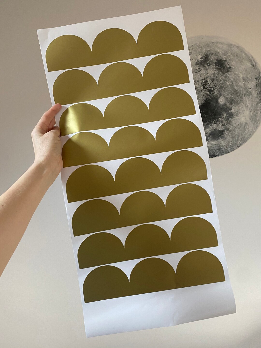 Scallop Edge Stickers Scallop Edge, Scallops, Wall Stickers, Wall Decals Etsy UK