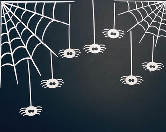 Spider Window Sticker Display - autocollants de fenêtre réutilisables, halloween, automne, réutilisable