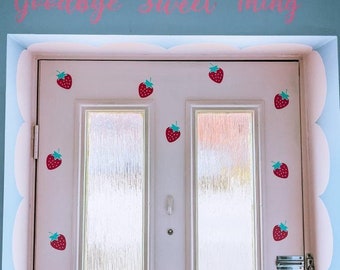 Strawberry stickers-fruity decals,furniture decals, vinyl stickers