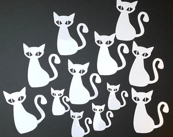 Spooky Cats Window Sticker Display - autocollants de fenêtre réutilisables, halloween, automne, réutilisable