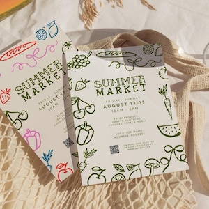 EDITABLE Pop-Up Event Flyer Canva Template, Summer Farmer's Market Flyer, Boutique Pop Up Flyer, Small Business Promo Marketing Printable