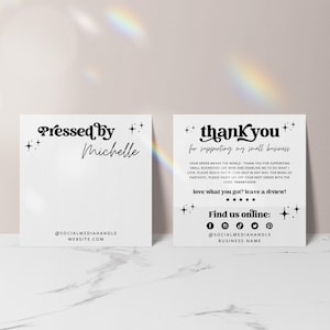 False Nails Backing Card Canva Template, Editable Artificial Nails Package Insert, Printable Press On Nail Display Card Thank You - Dani
