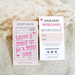 Trendy Appointment Card Canva Template, Editable Appt Business Card, Appointment Reminder Printable, Next Appointment Business Card