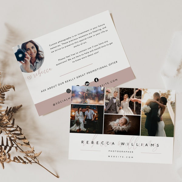 Promo Photo Post Card Template, Canva Marketing Flyer, Package Insert Card Template, Photo Referral Card, Customer Thank You Canva - Vera