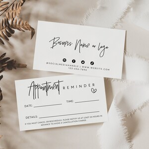Appointment Card Template, Modern Appt Card Design, Editable Business Card, Appointment Reminder Printable, Next Appointment Card - Dusk