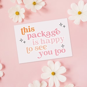Editable Rainbow Small Business Thank You Card, Printable Retro Thanks For Your Purchase Card Cute Small Business Package Insert Card - Lark