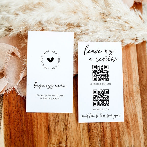 Leave a Review Template Card Etsy