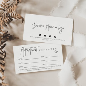 Appointment Card Canva Template, Multiple Appt Card, Editable Business Card, Appointment Reminder Printable, Next Appointment Card - Dusk