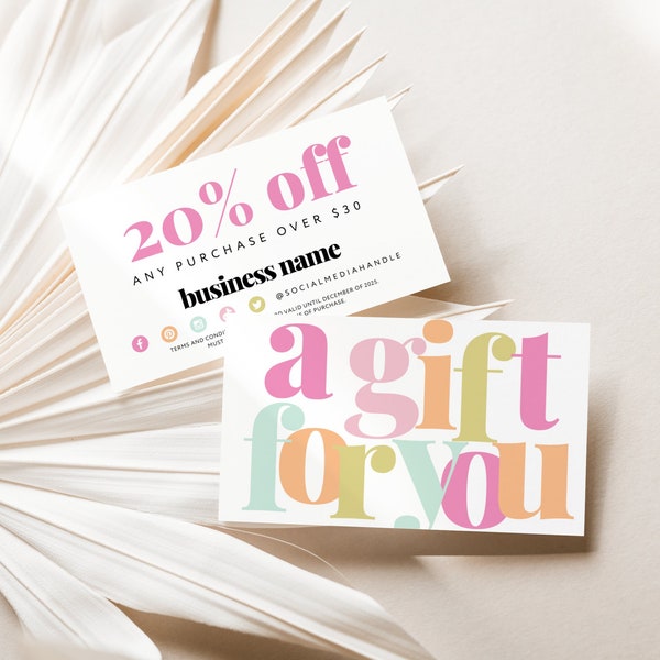 Promo Card Etsy
