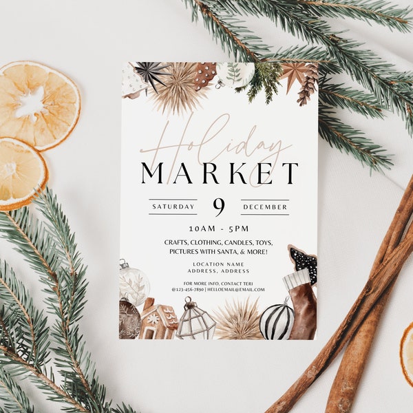 EDITABLE Christmas Pop-Up Event Flyer Canva Template, Holiday Market Flyer, Boutique Pop Up Flyer, Christmas Boutique Flyer, Christmas Popup