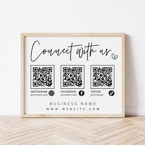 QR-Code Scan to Pay Schild Vorlage, druckbares Geschäftsschild, Scanbare Preisliste, Akzeptierte Zahlungen Schild, Venmo Schild, Scan Me Schild - Skye