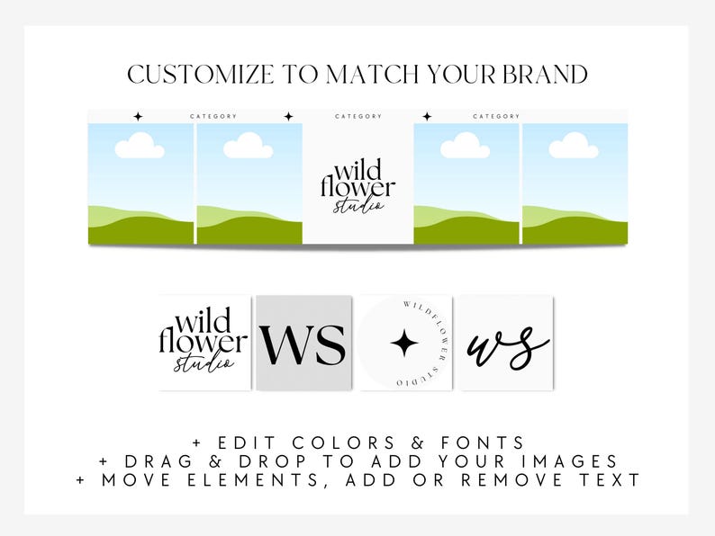 Modern Etsy Branding Kit Canva, Etsy Banner Template, DIY Etsy Store Branding, Editable Etsy Store Banner, Shop Icon Profile Photo - Cinna image 4