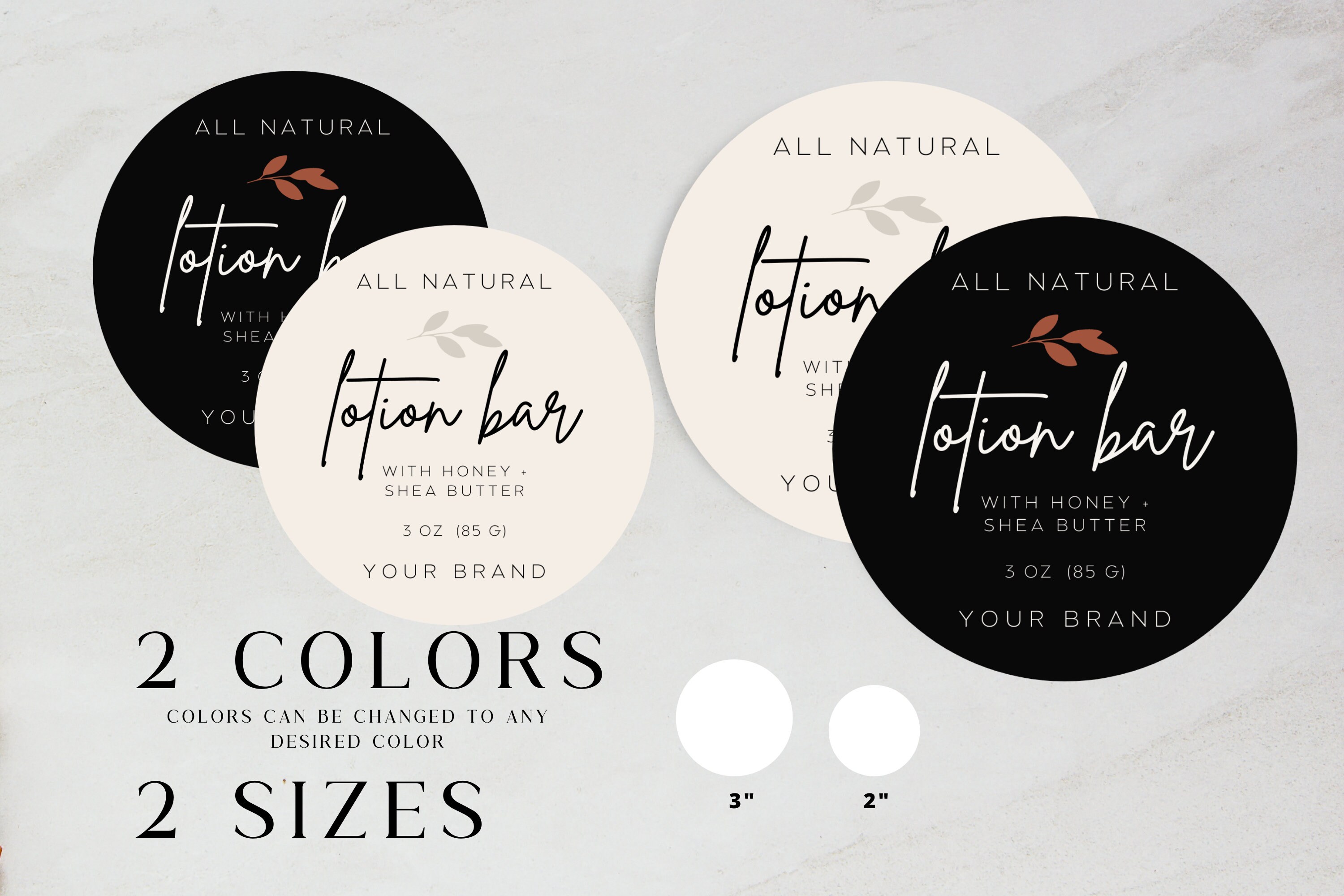 Customizable Lotion Bar Label Template 3 Round 2 Etsy UK