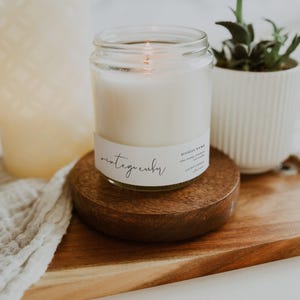 Minimal Thin Candle Label Template, Editable Candle Label, Pre designed Modern Candle Label, Circle Candle Label, Instant Download - Macy
