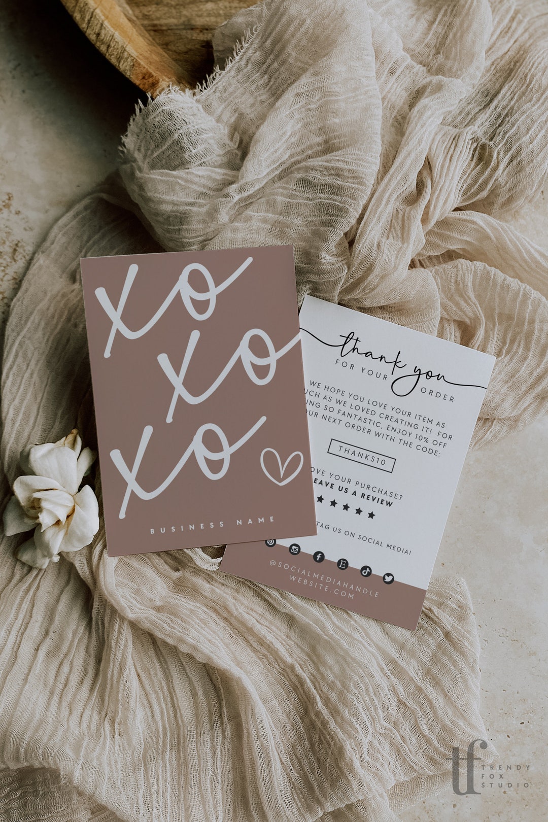 Editable Business Thank You Card Template, Printable Valentine Thanks ...