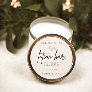 Customizable Lotion Bar Label Template, 3 Round 2 Round Editable ...