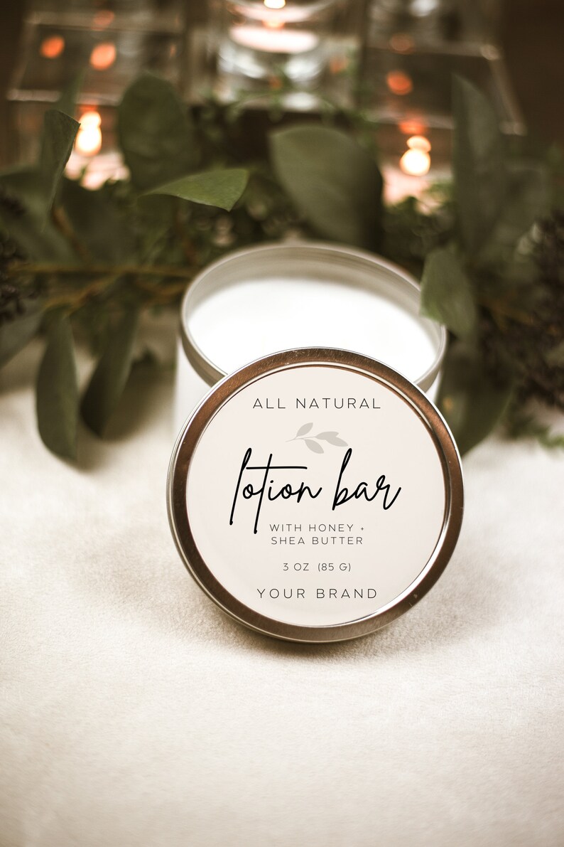 Customizable Lotion Bar Label Template 3 Round 2 Etsy
