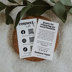 Retro Social Media Business Card Canva Template with QR Code - Dani image 3