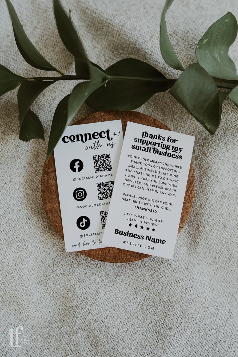 Retro Social Media Business Card Canva Template with QR Code - Dani image 3