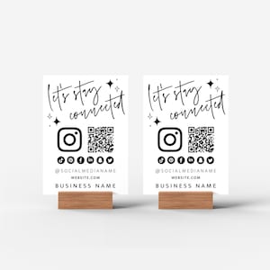 Social Media Sign Template, DIY Follow Us On Social Media, Small Business Sign Canva Template, Social Media Business Sign, DIY Sign, Skye