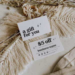 Retro Coupon Card Template, Printable Business Coupon Canva Template, Groovy Business Promo Card, Business Marketing Card Promotional - Dani