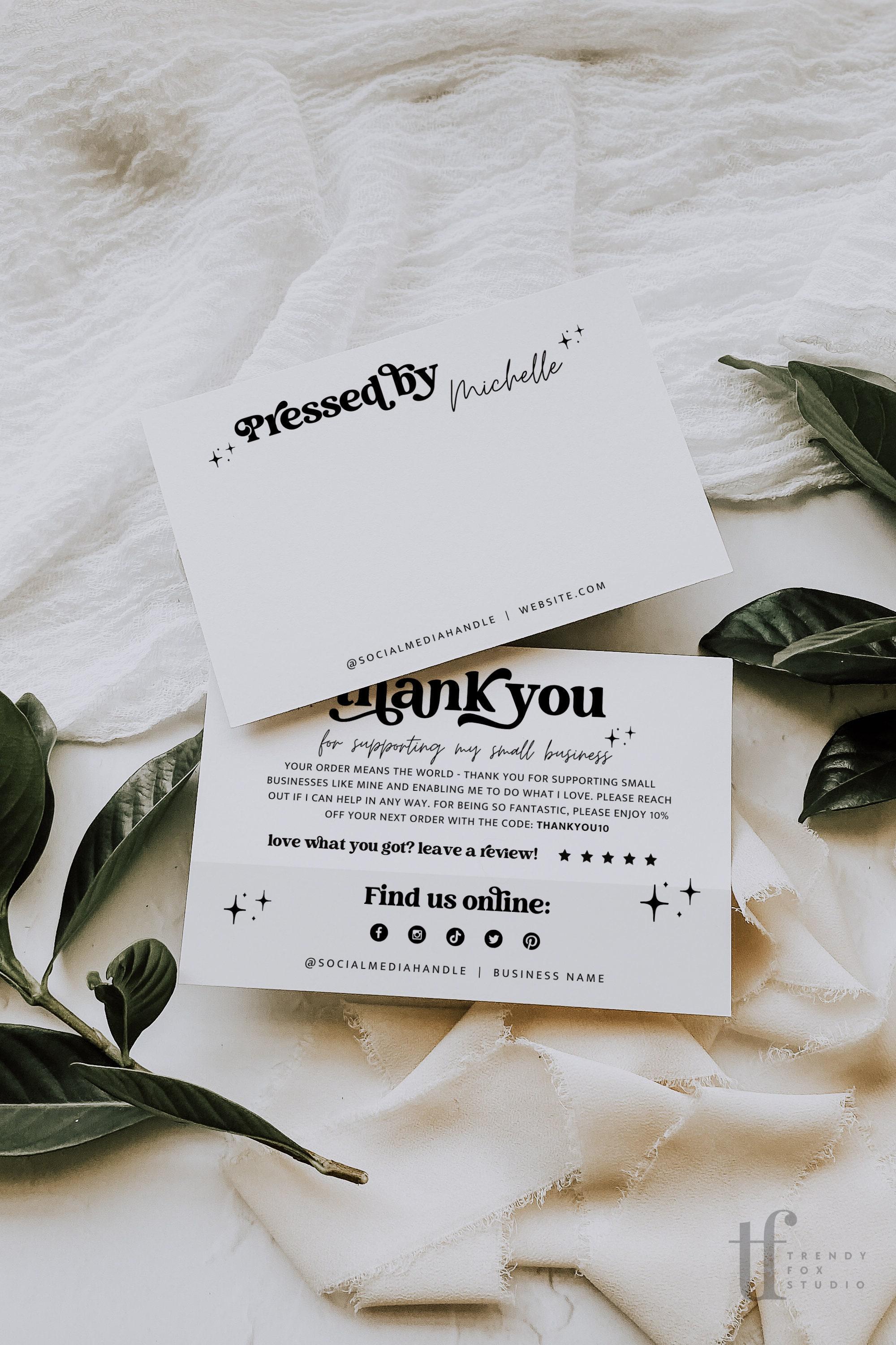 False Nails Backing Card Canva Template, Editable Artificial Nails Package Insert, Printable Press On Nail Display Card Thank You - Dani
