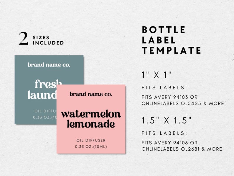 Diffuser Labelling Car Diffuser Label Template Canva, Editable Product Label Template, DIY ...