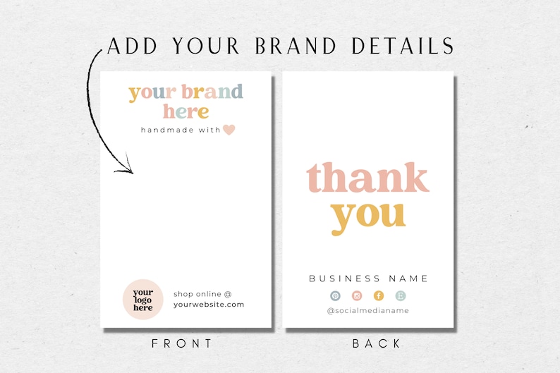 Editable Hair Bow Card Template Hair Bow Packaging Display Etsy