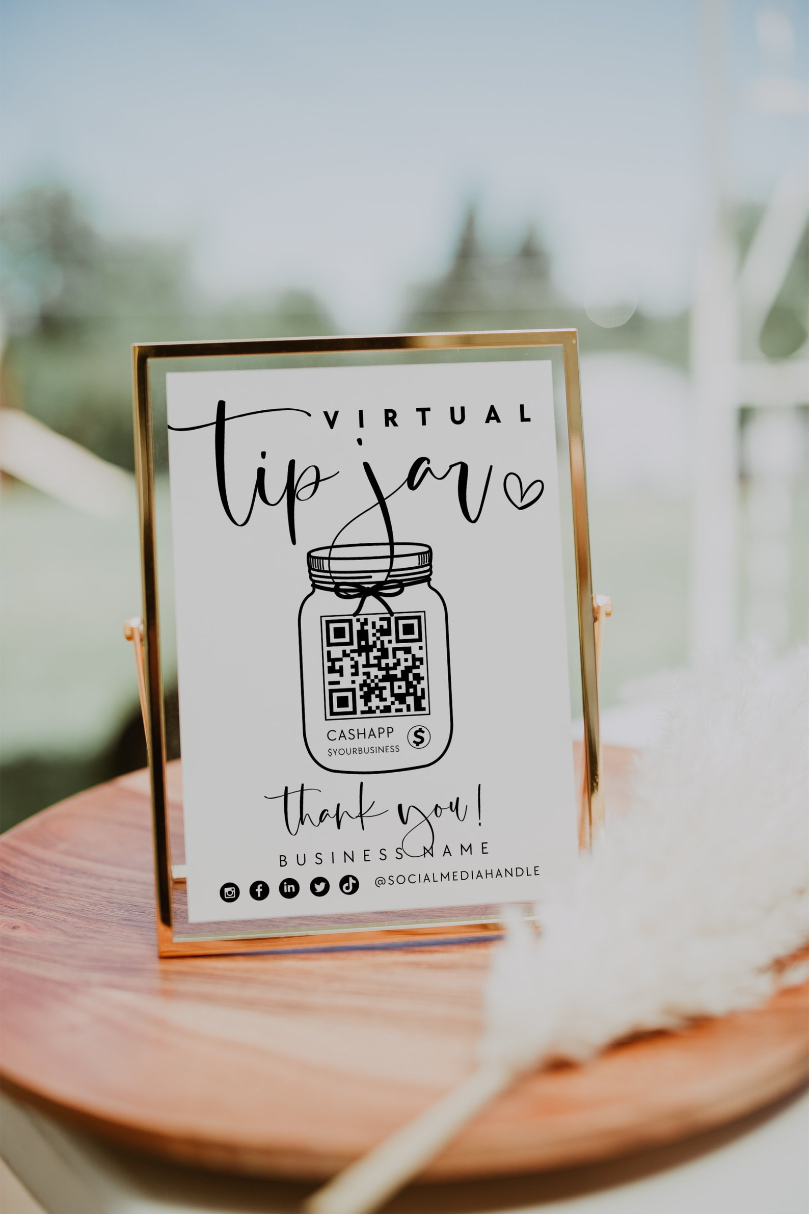 Printable Virtual Tip Jar Venmo Payment Sign QR Code Sign - Etsy