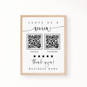 Solicitar revisión Plantilla de signo de código QR, Signo de revisión de Google, Revisión de Facebook, Solicitud de revisión comercial, Solicitud de compra de revisión Canva - Adele